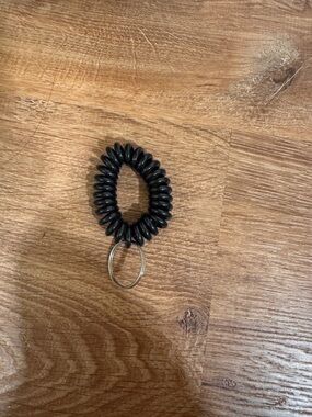 Black Coil Key Ring Bracelet - Women Accessories